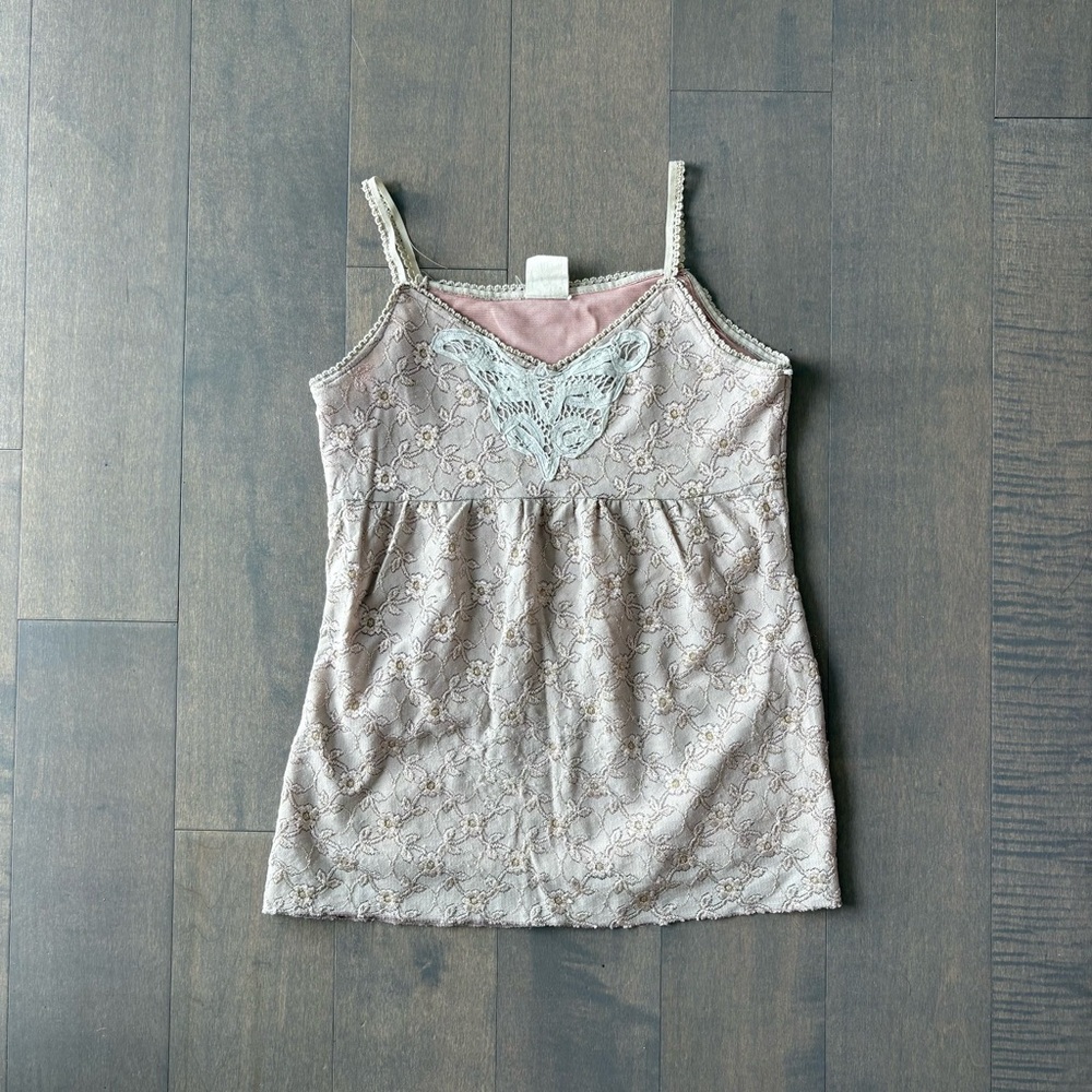 Lace Camisole with Butterfly Detail
